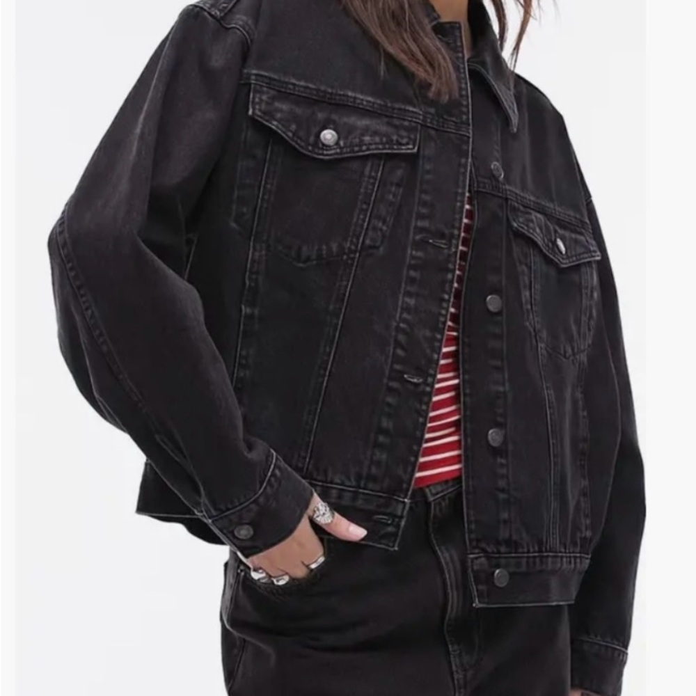 Topshop Black Denim Jacket